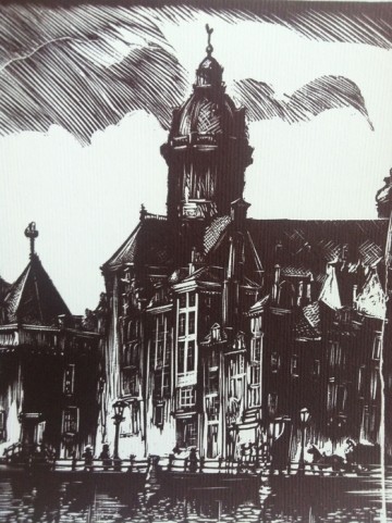 Acht houtsnedes van Amsterdam – R.Snapper – Nederland - 1940