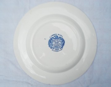 Bord - Engels - Blauw – Colonial Scenes – Independence Hall - Liberty Blue