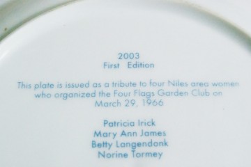 Bord – Niles Historical Amtrak Depot – memorial plate - herinneringsbord 2003 – Janet Seaman