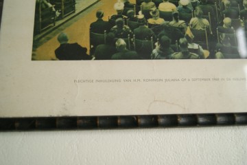 Kleurenfoto - Inhuldiging Koningin Juliana - 6 sep 1948 – in lijst - Sem Presser