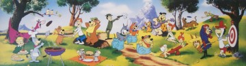 Lithografie – Hanna Barbera – Company Picnic – met certificaat – numbered edition