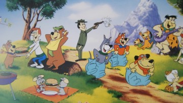 Lithografie – Hanna Barbera – Company Picnic – met certificaat – numbered edition