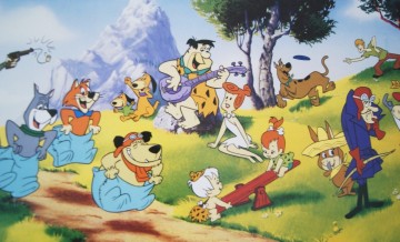 Lithografie – Hanna Barbera – Company Picnic – met certificaat – numbered edition