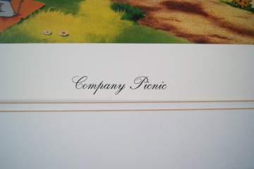 Lithografie – Hanna Barbera – Company Picnic – met certificaat – numbered edition