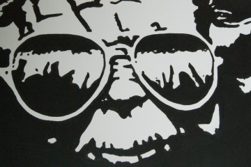 Schilderij – Star Wars – ‘Yoda as a DJ’ – acryl op doek - 2016