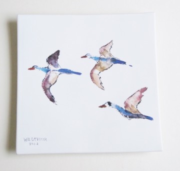Schaal - vierkant met vogels - Maya Wildevuur – Limited Edition – KLPD - 2002