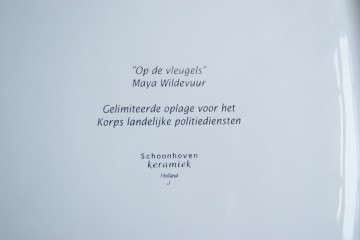 Schaal - vierkant met vogels - Maya Wildevuur – Limited Edition – KLPD - 2002