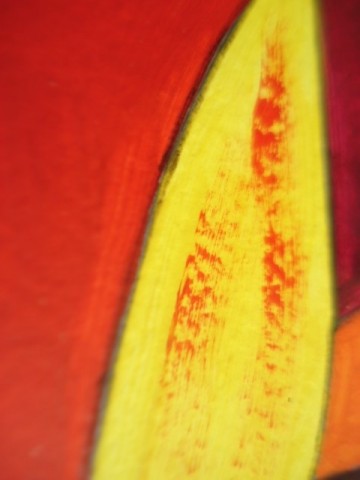 Abstract schilderij – kunstenaar onbekend – eind 20e eeuw