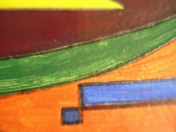 Abstract schilderij – kunstenaar onbekend – eind 20e eeuw