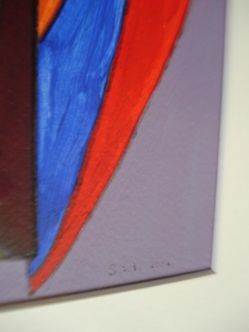 Abstract schilderij – kunstenaar onbekend – eind 20e eeuw