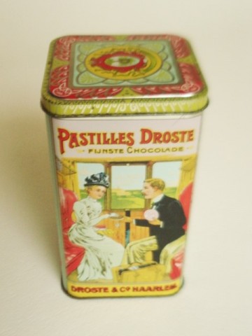 Fraaie Droste set van 4 blikken en 2 mokken