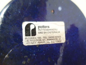 Handgemaakte blauwe kruik