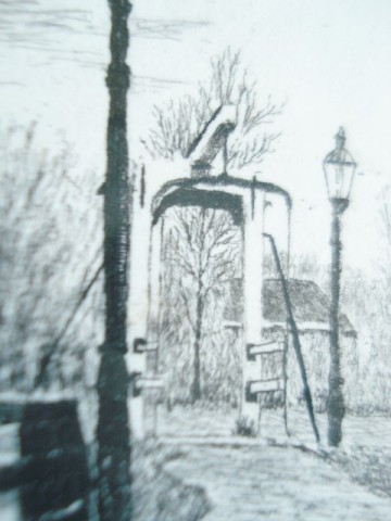 Ets - ‘Een fraai schouwspel’ van molen met eenden en roofvogel – Bart Reindersma – gelimiteerde oplage 22/350