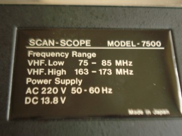 Scanner – Politiescanner - Kristalscanner – Scan-Scope 7500