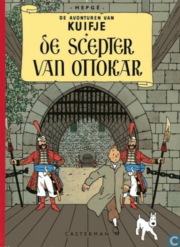 Kuifje – De scepter van Ottokar – softcover – rode linnen rug - 1962