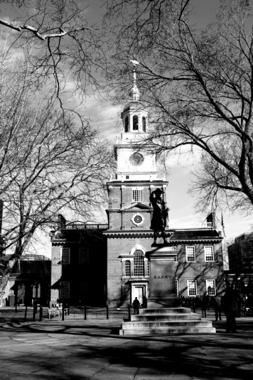 Bord - Engels - Blauw – Colonial Scenes – Independence Hall - Liberty Blue