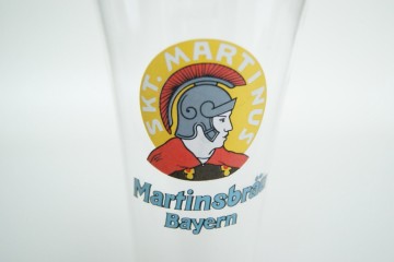 Zeldzaam mondgeblazen Bierglas – Martinsbrau – Martinsbräu – met Certificaat