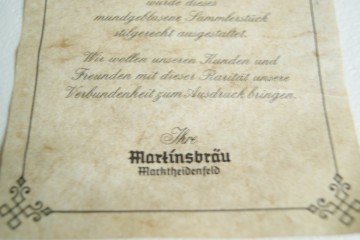 Zeldzaam mondgeblazen Bierglas – Martinsbrau – Martinsbräu – met Certificaat
