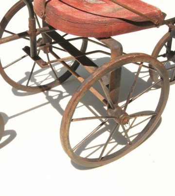 Oud poppenfietsje – Riksja model – 4-wieler