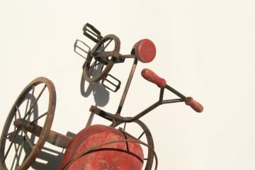 Oud poppenfietsje – Riksja model – 4-wieler