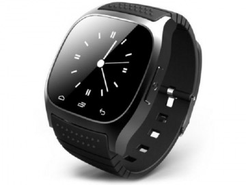 Nieuwe Smartwatch –voor IOS en Android – kast chroom zwart rubber band