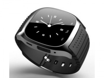 Nieuwe Smartwatch –voor IOS en Android – kast chroom zwart rubber band